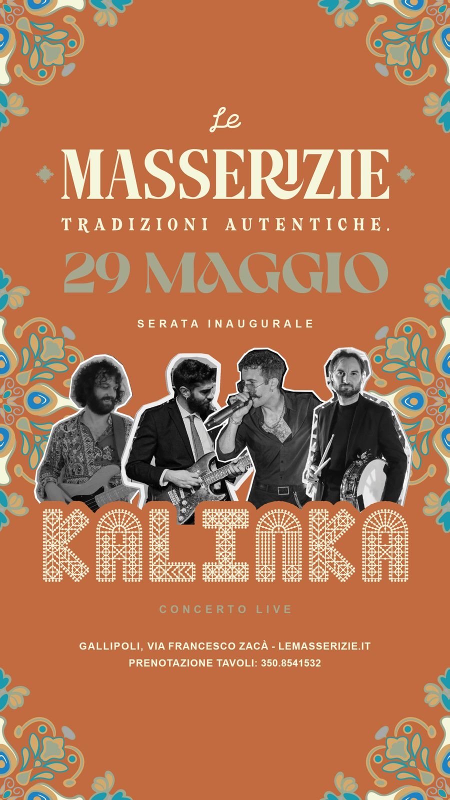LIVE 29 MAGGIO - Le Masserizie, Gallipoli
