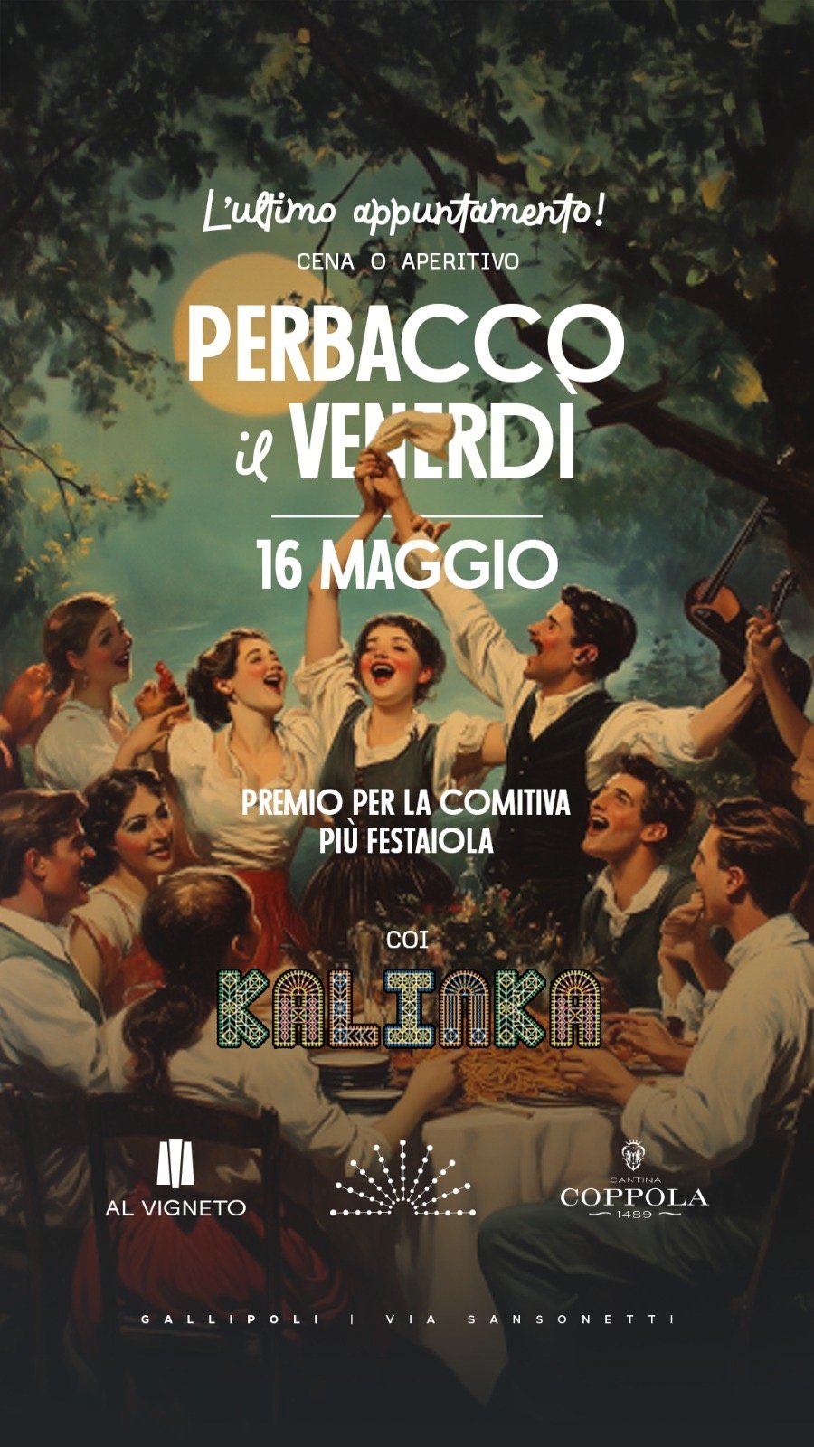 LIVE 16 MAGGIO - Al Vigneto, Gallipoli