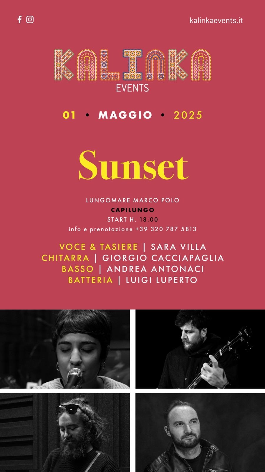 LIVE 1 MAGGIO - Sunset, Capilungo